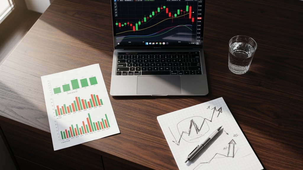 Stock market performance charts showing trends after Fed rate cuts