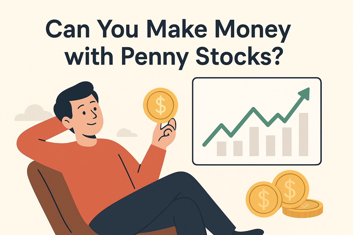 Concept of high-risk, high-reward investing through penny stocks
